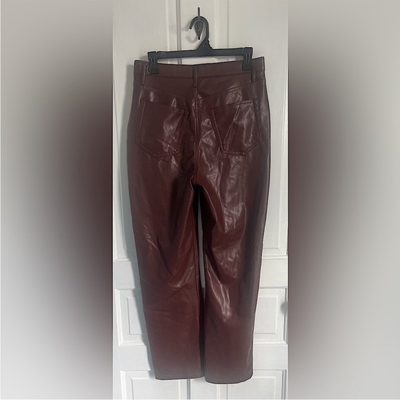 Abercrombie & Fitch Brown faux leather trousers - Picture 3 of 4